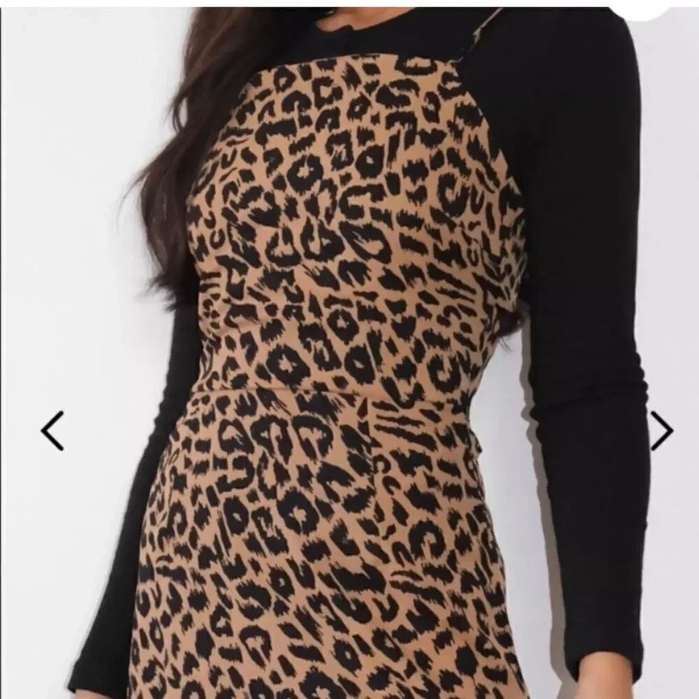 Missguided Mini Dress Leopard Print Cami Bow Tie Back US Size 0 - Picture 3 of 9